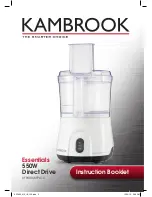 Предварительный просмотр 1 страницы Kambrook Essentials KFP400 Instruction Booklet