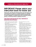 Предварительный просмотр 5 страницы Kambrook Essentials KSC320 Instruction Booklet
