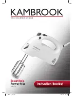 Kambrook Essentials Power Mix KHM10 Instruction Booklet предпросмотр