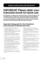 Preview for 4 page of Kambrook KAM-KFA839GRY Nstructions Booklet