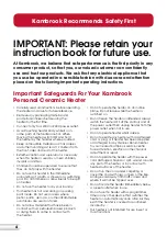 Preview for 4 page of Kambrook KCE85 Instruction Booklet