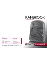 Предварительный просмотр 1 страницы Kambrook KFH200 Instruction Booklet