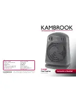 Предварительный просмотр 1 страницы Kambrook KFH210 Instruction Booklet