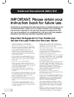 Предварительный просмотр 4 страницы Kambrook KPC120 series Instruction Booklet