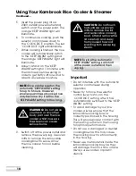 Preview for 11 page of Kambrook KRC405BSS Instruction Booklet