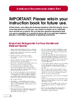 Предварительный просмотр 4 страницы Kambrook KRH200 Instruction Booklet