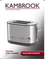 Предварительный просмотр 1 страницы Kambrook KT110 Instruction Booklet