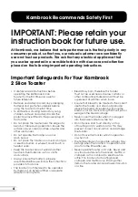 Preview for 5 page of Kambrook KTA265 Nstructions Booklet