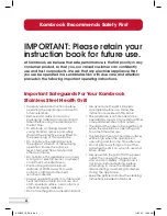 Предварительный просмотр 4 страницы Kambrook STAINLESS STEEL KCG200 Instruction Booklet