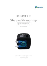 Kamoer X1PROT2 Quick Start Manual предпросмотр