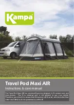 Предварительный просмотр 1 страницы Kampa Travel Pod Maxi AIR Instructions & Care Manual