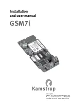 Kamstrup GSM7i Installation And User Manual preview