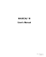 Kamstrup MAXICAL III User Manual предпросмотр