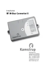 Kamstrup RF M-Bus Converter II Installation Manual предпросмотр