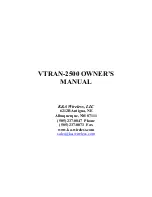 Предварительный просмотр 1 страницы K&A Wireless VTRAN-2500 Owner'S Manual