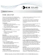 Предварительный просмотр 1 страницы K&K Sound Pure Archtop Product Manual