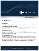 K&K Sound PURE PIANO Product Manual preview
