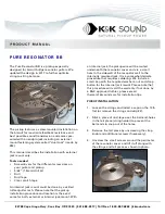 Предварительный просмотр 1 страницы K&K Sound Pure Resonator BB Product Manual