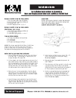 Preview for 1 page of K&M MILSCO KIT# C746700 Installation Manual