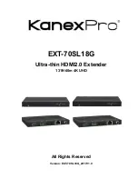 Preview for 1 page of KanexPro EXT-70SL18G User Manual