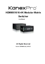 Preview for 1 page of KanexPro HDMMX1616-4K User Manual