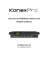 KanexPro HDMX44-4K Instruction Manual preview