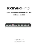 KanexPro HDMX88-4K User Manual предпросмотр