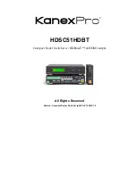 KanexPro HDSC51HDBT User Manual предпросмотр