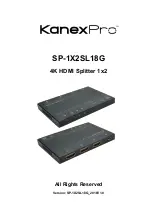 Предварительный просмотр 1 страницы KanexPro SP-1X2SL18G User Manual