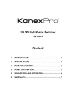 Предварительный просмотр 1 страницы KanexPro SW-SDI8X8 User Manual