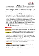 Preview for 2 page of Kanga 1200906 Operator'S Manual