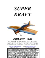 KANGKE INDUSTRIAL SUPER KRAFT PRO-FLY 540 Quick Start Manual preview