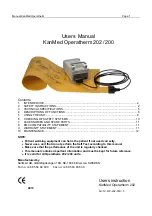 Preview for 1 page of Kanmed Operatherm 202 User Manual