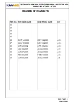 Preview for 3 page of Kannad 406 AF Installation Manual, Operation Manual, Inspection Log