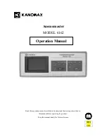 Kanomax Anemomaster 6162 Operation Manual preview