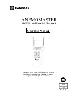 Kanomax ANEMOMASTER A031 Operation Manual preview