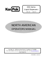 Предварительный просмотр 1 страницы KanPak CDG-211 Operator'S Manual