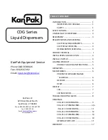 Preview for 2 page of KanPak CDG-211 Operator'S Manual