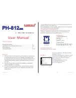 Kanrich PH-812 User Manual preview