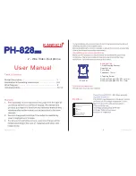 Kanrich PH-828 User Manual preview