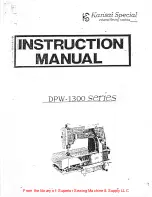 KANSAI SPECIAL DPW-1300 Series Instruction Manual preview