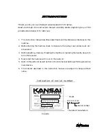 Предварительный просмотр 2 страницы KANSAI SPECIAL DVK1702B Instruction