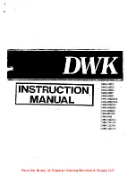 KANSAI SPECIAL DWK-1803D Instruction Manual предпросмотр