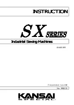 KANSAI SPECIAL SX Series Instruction preview