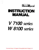 Preview for 1 page of KANSAI SPECIAL V 7100 Series Instruction Manual