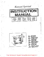 kansai A-1001 Instructional Manual preview