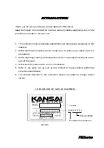 Preview for 2 page of kansai FBX Series Instruction