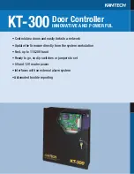 Preview for 1 page of Kantech Door Controller Innovative and Powerful KT-300 Specifications