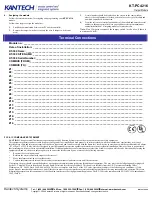 Preview for 2 page of Kantech KT-PC4216 Manual