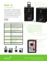 Preview for 1 page of Kanto iPair5 Specifications